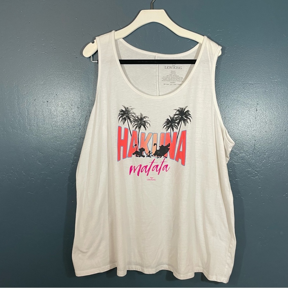 Disney The Lion King Women’s Hakuna Matata Graphic Print Tank Top Size 22